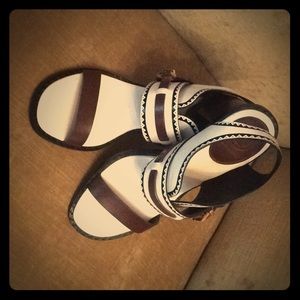 Tory Burch Leather Block Heel 3.5” Sandals